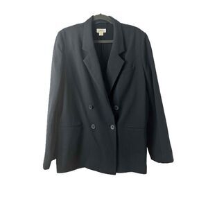 Maeve Anthropologie Blazer Womens Size US 12 Navy Blue Double Breasted